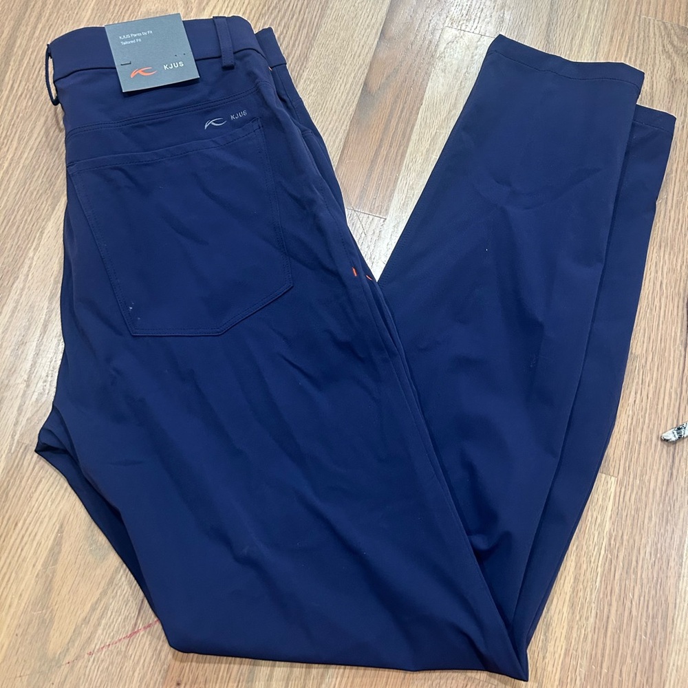 KJUS tailored fit golf pant, W32/L32, Deep Blue 5-Pocket Pants, Men Iver pant